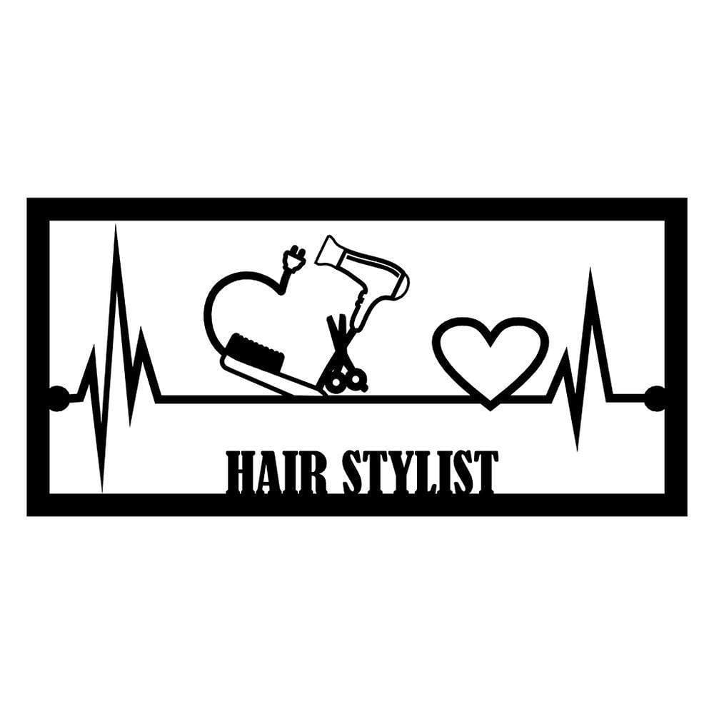 Quadro Cabeleireiro 60cmx29cm - Cria Arte Laser Preto