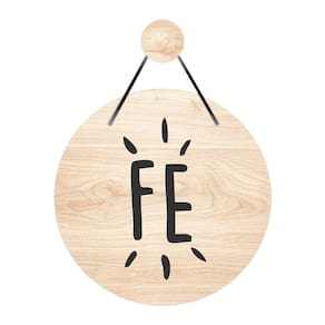 Flâmula Fé 30cmx30cm - Cria Arte Laser Marrom