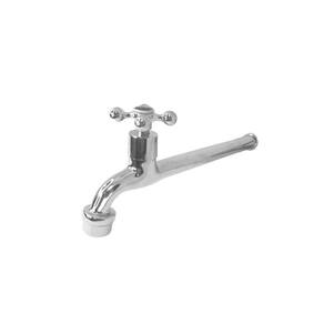 Torneira Parede Arejador Longa Pia Tanque Jardim Quintal C33 Metal Cromado
