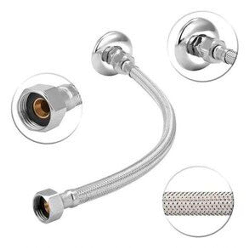 Flexivel Trança Metal Crom 40Cm Com Chave