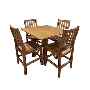 Conjunto de Mesa Madeira Maciça Berlim com 4 Cadeiras Mineira 90x90cm Malbec