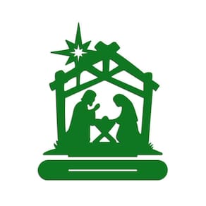 Presépio 01 Com Base 18cmx20cm - Cria Arte Laser Verde