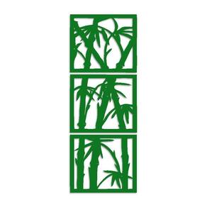 Kit De Quadros Bamboo 30cmx26cm - Cria Arte Laser Verde Escuro