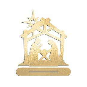 Presépio 01 Com Base 18cmx20cm - Cria Arte Laser Dourado
