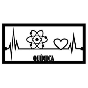 Quadro Química Novo 60cmx29cm - Cria Arte Laser Preto