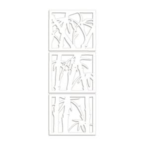 Kit De Quadros Bamboo 30cmx26cm - Cria Arte Laser Branco