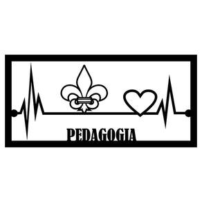 Quadro Pedagogia 60cmx30cm - Cria Arte Laser Preto