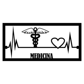 Quadro Medicina 60cmx29cm-cria Arte Laser Preto
