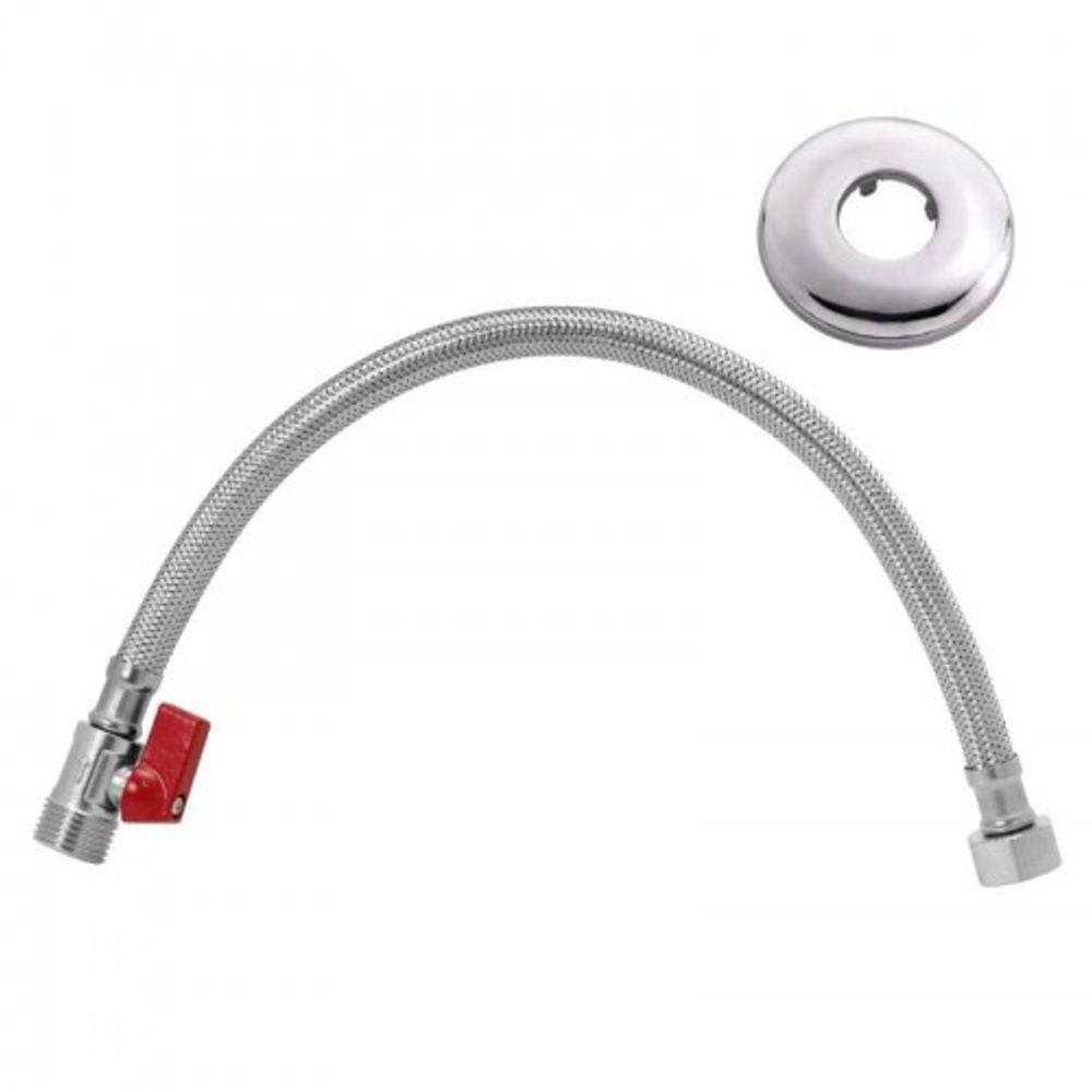 Flexivel Metal Cromado 40Cm Com Registro