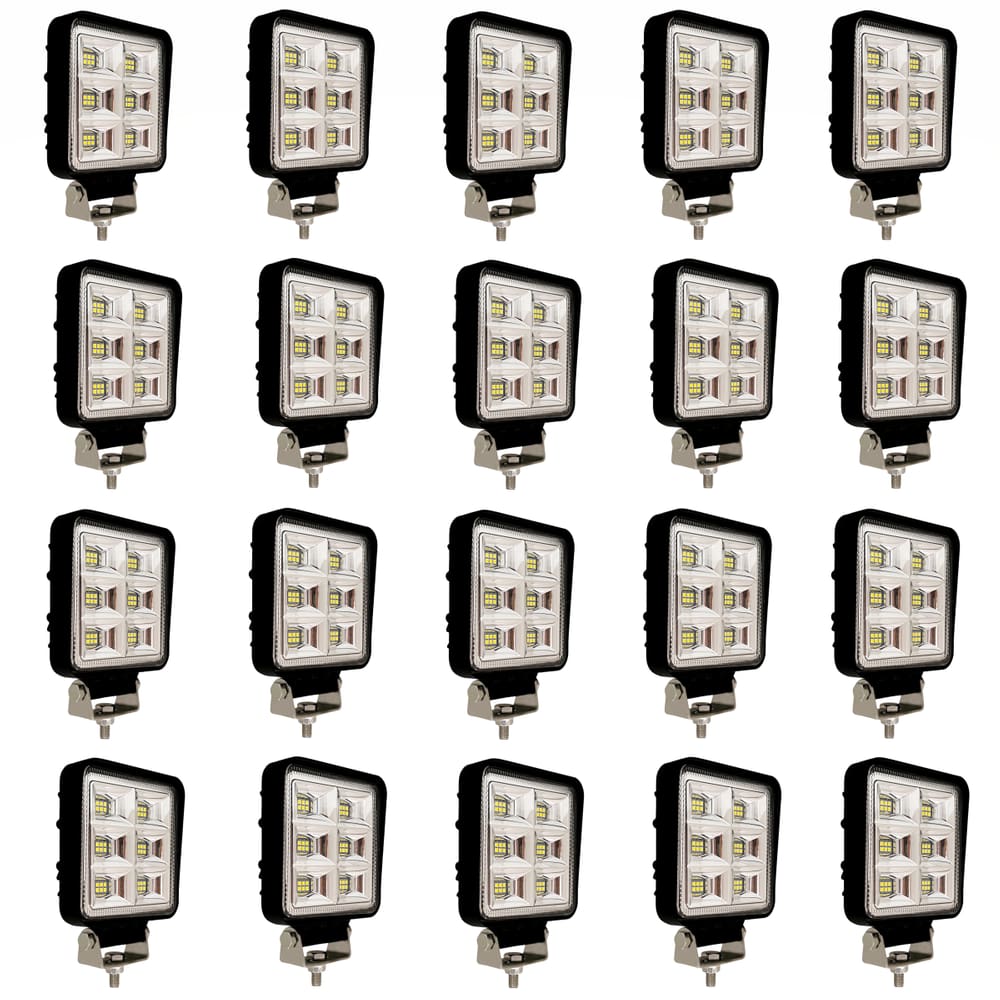 KIT 20 Farol de Milha 48 Led potente 144w 12/24v LE-6721 Caminhão Trator