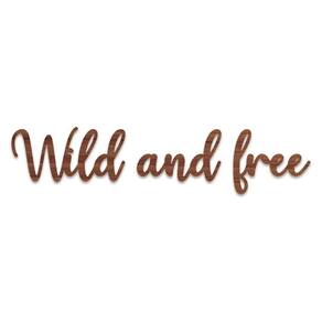 Arte Wild And Free 60cmx13,5cm - Cria Arte Laser Madeira Escuro