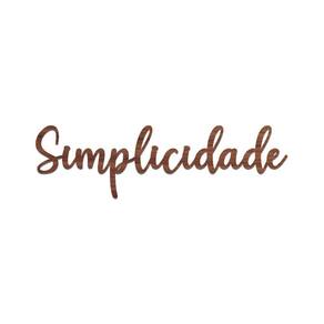 Arte Simplicidade 38cmx11cm - Cria Arte Laser Madeira Escuro