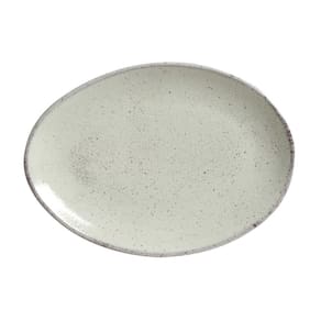 CONJUNTO C/ 6 PRATOS DE SOBREMESA OVAL ORGÂNICO PISTACHE Ø 22,5x2,5 CM