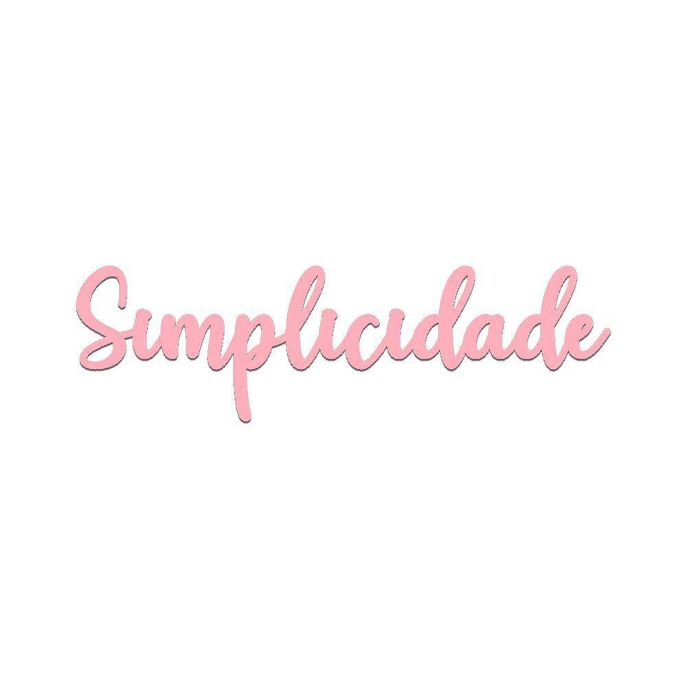 Arte Simplicidade 38cmx11cm - Cria Arte Laser Rosa Claro