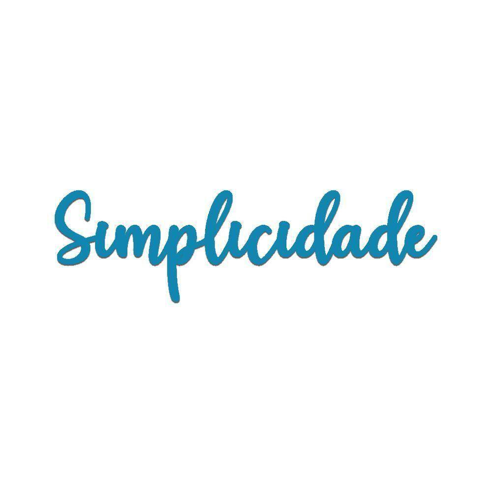 Arte Simplicidade 38cmx11cm - Cria Arte Laser Azul
