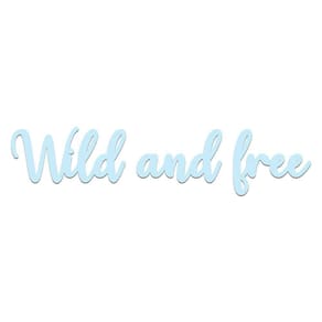 Arte Wild And Free 60cmx13,5cm - Cria Arte Laser Azul Claro