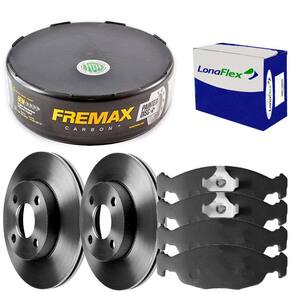 Kit Pastilha Disco Diant Ventilado Prisma 1.0 1.4 16 a 19