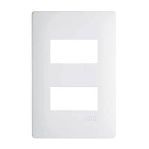 Placa com Suporte 4x2 2 Módulos Separados Habitat Branca - Fame