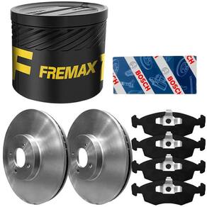 Kit Pastilha Disco Dianteiro Ventilado Strada Bosch Fremax