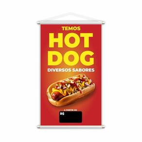 Banner Temos Hot Dog Diversos Sabores Lanche 60X40Cm