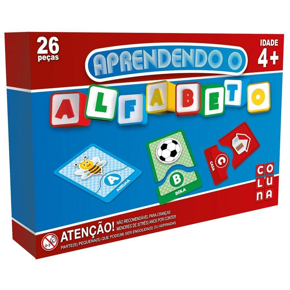 Mesa c/ Letras do Alfabeto + 4 Jogos Inteligencia Infantil - Art