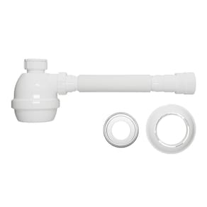 Sifão Sanfonado Extensível Blukit com Copo 79,5Cm Branco Universal