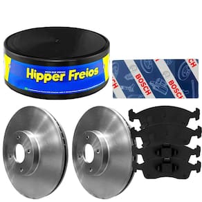 Kit Pastilha Disco Diant Ventilado Onix Bosch Hipper Freios