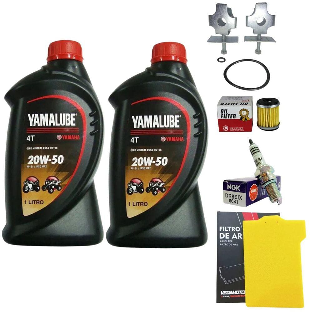 Kit Filtro Oleo E Ar, Vela, Oleo 20w50 Fazer 250 Até 2015