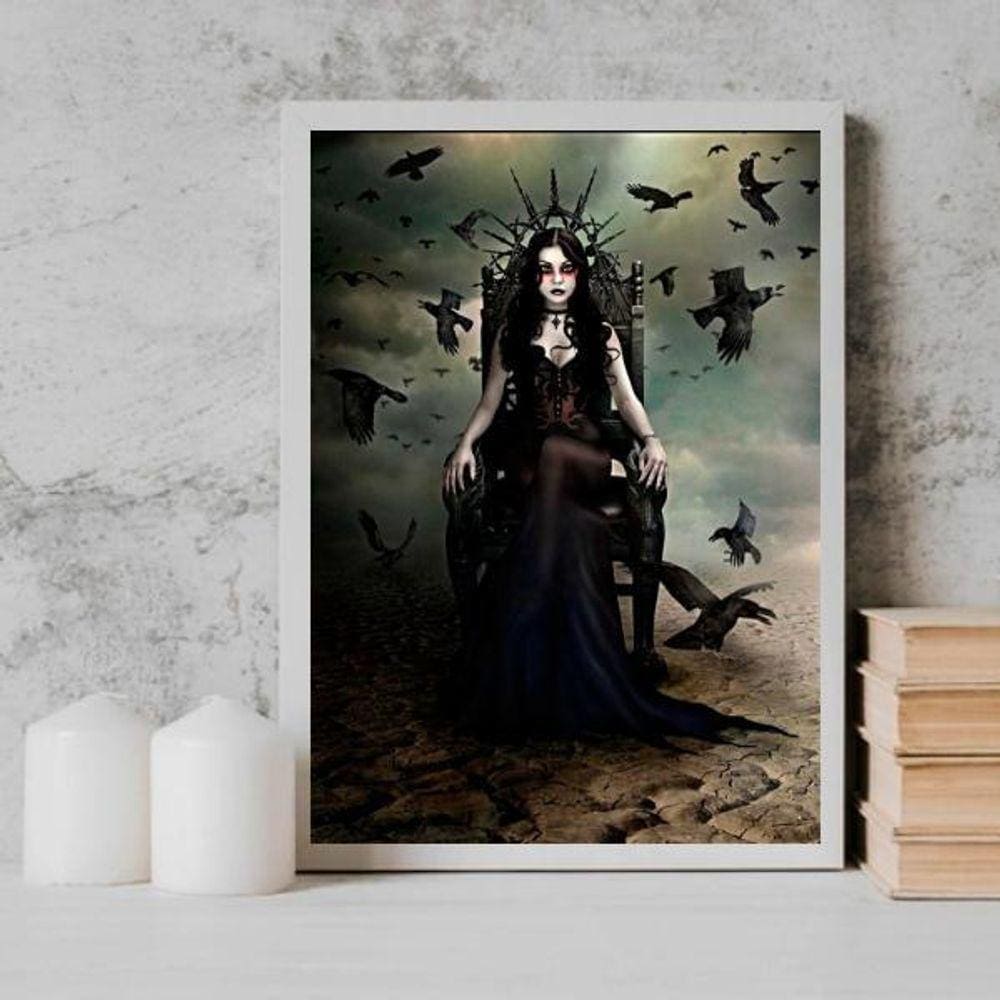 Quadro Pombagira Maria Quitéria 24X18Cm - Com Vidro