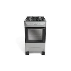 Fogão Mueller 4 Bocas com mesa de vidro Titânio MFV4BB - Bivolt