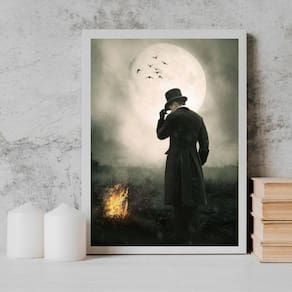 Quadro Exú Rei Das Sete Encruzilhadas 24X18Cm - Com Vidro