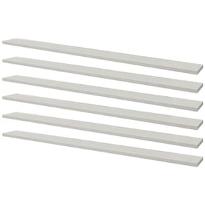 Kit 6 Prateleiras 90 x 10cm Branca Suporte Invisível