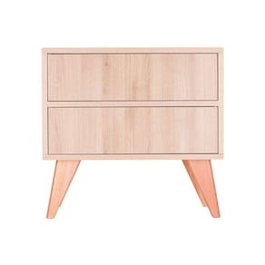 Mesa de Cabeceira Retrô com Portas Bréscia Carvalho