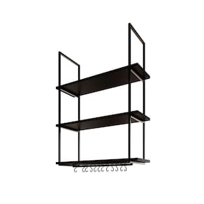 Nicho Industrial Suspenso Denver 80cm - Preto - Cor: Preto