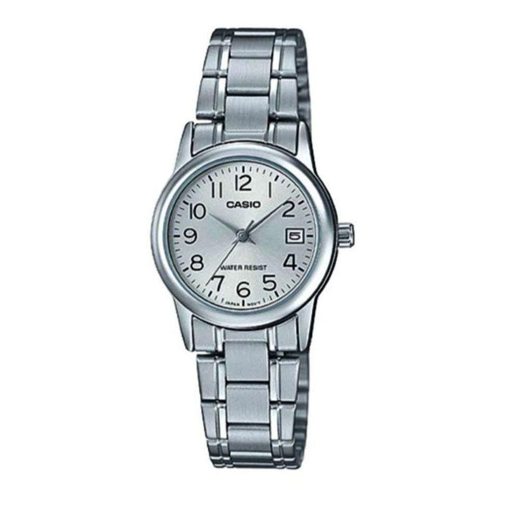 Relógio Casio Feminino Analógico Prata LTP-V002D-7BUDF