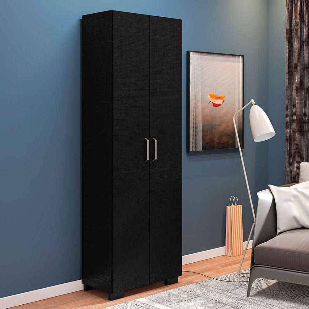 armário de escritório e 2 pt preto