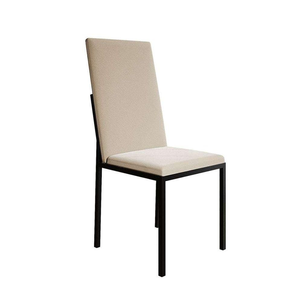 cadeira mônaco premium veludo bege e preta