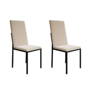 conjunto com 2 cadeiras mônaco premium veludo bege e preto