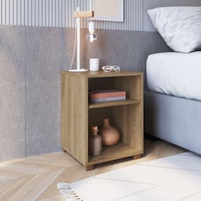 Mesa de Cabeceira Siena com Prateleira Aveiro Oak