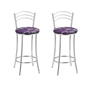 KIT 2 Banquetas Cromadas BC26-B E501 Cromado/Florido