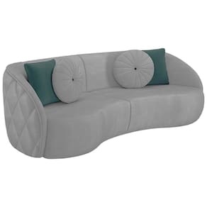 Sofa 3 Lugares 240 cm Passion Veludo SL 940 Moll