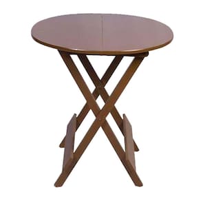Mesa Redonda Dobrável Em Madeira Maciça 70X70 Imbuia Ideal Para Bares E Restaurantes