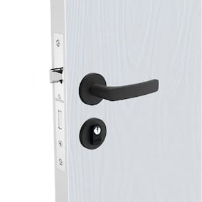 Fechadura Soprano Externa Pali Roseta Redonda 40Mm Preta