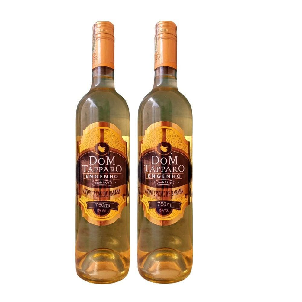 Kit Licor Creme De Banana Dom Tápparo 750ml 2 unidades
