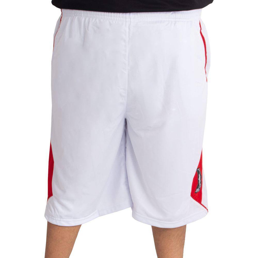 Bermuda Basquete Masculina M10 Plus Size Action Fire - Branco - G2