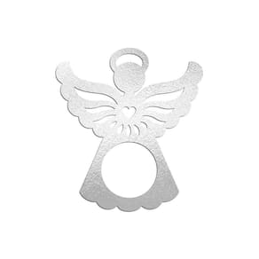 Porta Guardanapo Anjinho Kit Com 4 Peças 7cmx8cm - Cria Arte Laser Prata
