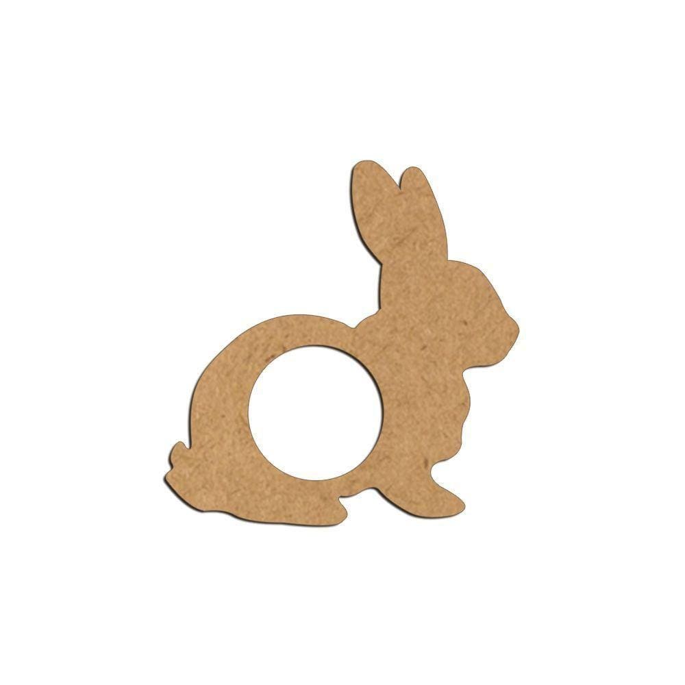 Porta Guardanapo Coelho Mdf Cru Kit 4 Peças 8cmx8cm - Cria Arte Laser Cru