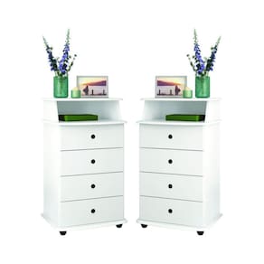 Kit de 2 Mesas de Cabeceira Lux ll Branco