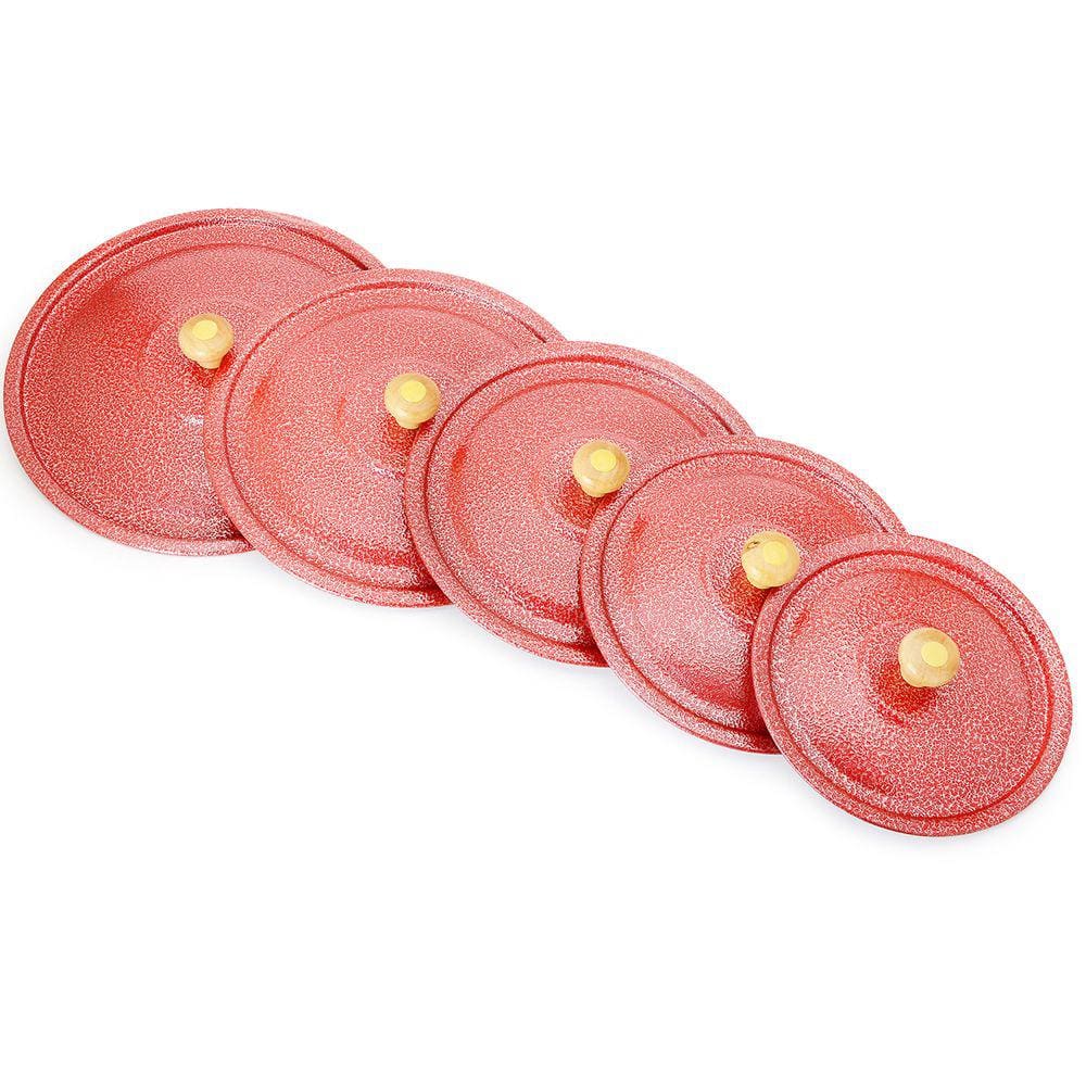 Jogo de tampas de alumínio craquelado