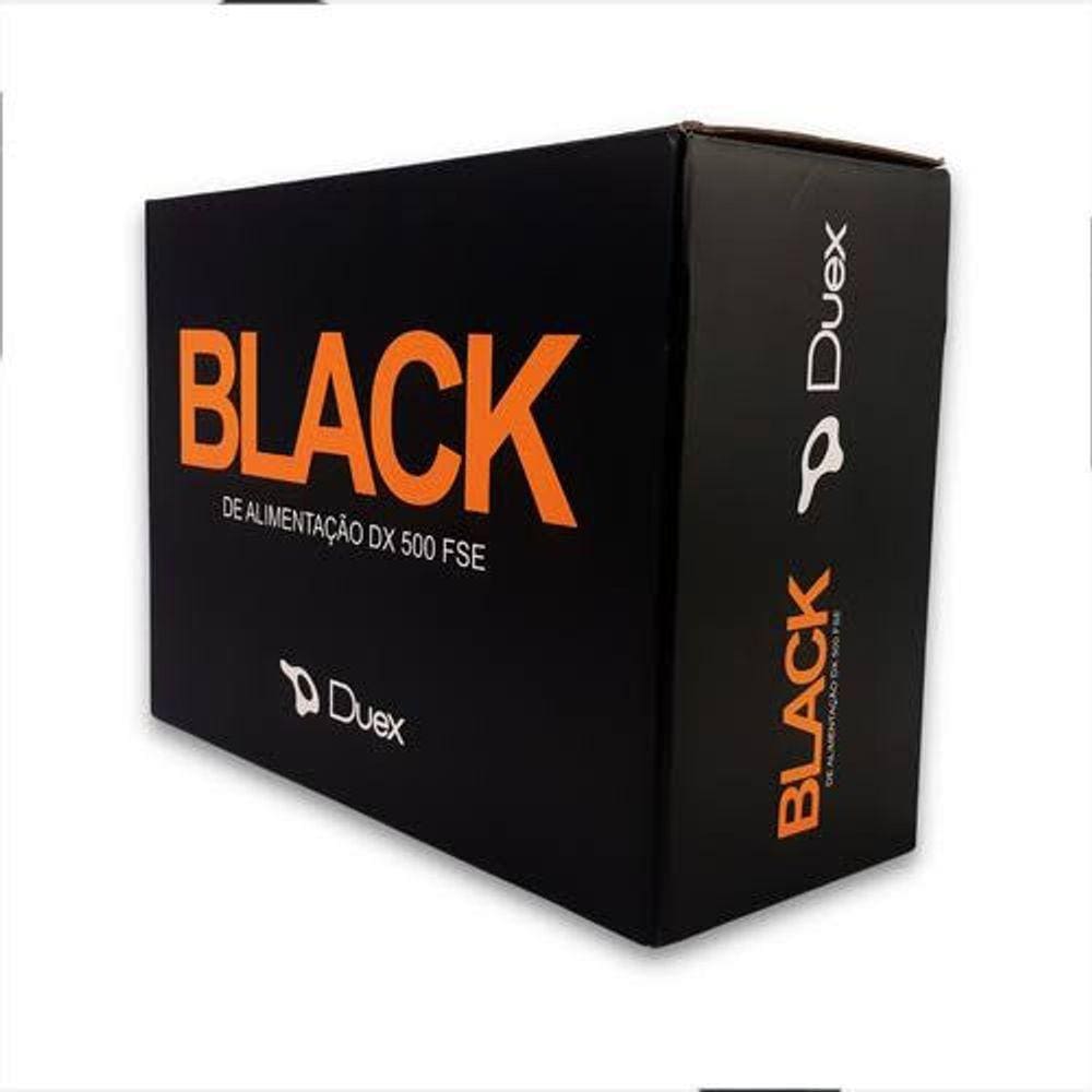 Fonte ATX 500W Duex DX 500FSE C/ Cabo de Força 1.20M - Preto